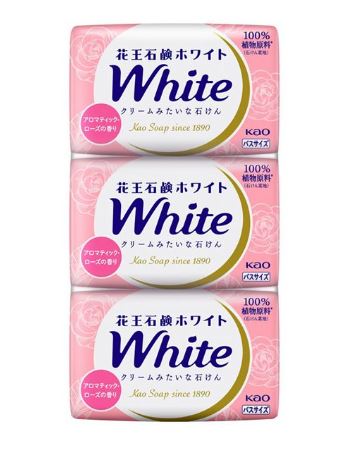 花王石鹸ホワイト アロマティック・ローズの香りバスサイズ(130g×3コパック) 花王石鹸ホワイト アロマティック・ローズの香りバスサイズ(130g×3コパック)