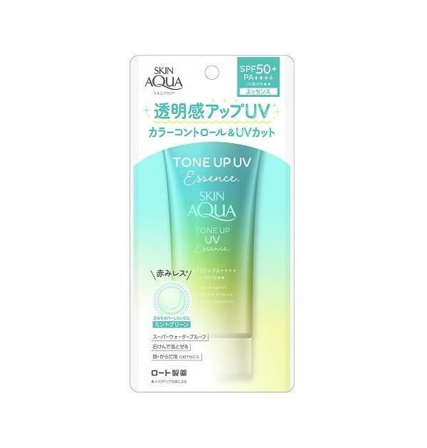 【ロート製薬】スキンアクア トーンアップUVエッセンス ミントグリーン(80g)【SPF50+ PA++++】