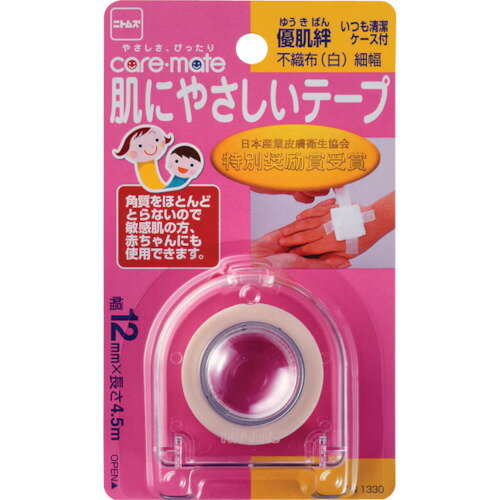 【ニトムズ】 優肌絆 肌にやさしいテープ 不織布 WH 細 12mm×4.5m（品番N1330）のサムネイル