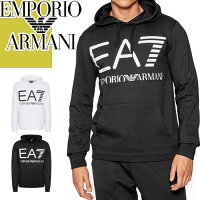 エンポリオ アルマーニ EMPORIO ARMANI パーカー プルオーバー フーディー スウェット メンズ ロゴ プリント 大きいサイズ ブランド 黒 ブラック ネイビー Logo Series Hooded Sweatshirt 6KPM69 PJBWZ [S]