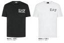 エンポリオ アルマーニ EMPORIO ARMANI EA7 Tシャツ メンズ 半袖 ロゴ クルーネック 丸首 ブランド 大きいサイズ コットン 綿100% 白 黒 ホワイト ブラック 3LPT28 PJ02Z [ゆうパケ発送]