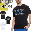 エンポリオ アルマーニ イーエーセブン EMPORIO ARMANI EA7 Tシャツ 半袖 クルーネック 丸首 メンズ ロゴ おしゃれ コットン 大きいサイズ ブランド 白色 黒色 ホワイト ブラック 3RPT07 PJLBZ [ゆうパケ発送]