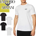 エンポリオ アルマーニ イーエーセブン EMPORIO ARMANI EA7 Tシャツ メンズ 半袖 ロゴ プリント クルーネック 丸首 ブランド 大きいサイズ ワンポイント 黒 白 ブラック ホワイト 8NPT51 PJM9Z [ゆうパケ発送]