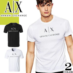 アルマーニ エクスチェンジ ARMANI EXCHANGE Tシャツ 半袖 クルーネック 丸首 メンズ 2022年春夏新作 ロゴ プリント ブランド 大きいサイズ おしゃれ 綿100％ 白 黒 ホワイト ブラック ICON LOGO T-SHIRT 8NZTCJ Z8H4Z [ゆうパケ発送]