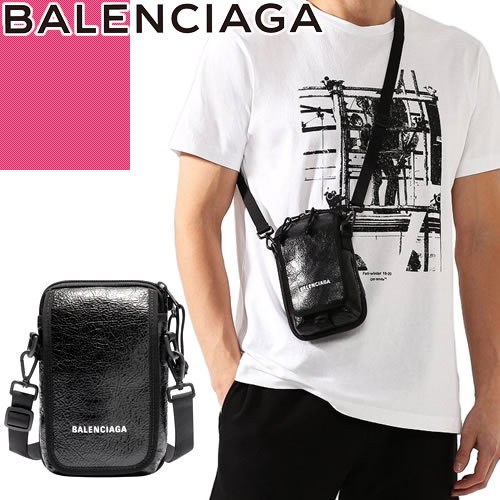 バレンシアガ BALENCIAGA バッグ ショルダーバッグ トラベルポーチバッグ レディース メンズ 2022年秋冬新作 レザー 本革 ブランド 斜めがけ かっこいい 大人 軽量 小さめ 黒 ブラック EXPLORER CROSSBODY POUCH 593329 DB9C5