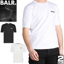 ボーラー BALR. Tシャツ 半袖 クルーネック 丸首 メンズ ロゴ コットン 大きいサイズ ブランド 黒色 白色 ブラック ホワイト ATHLETIC SMALL BRANDED CHEST T-SHIRT B1112.1050 ゆうパケ発送