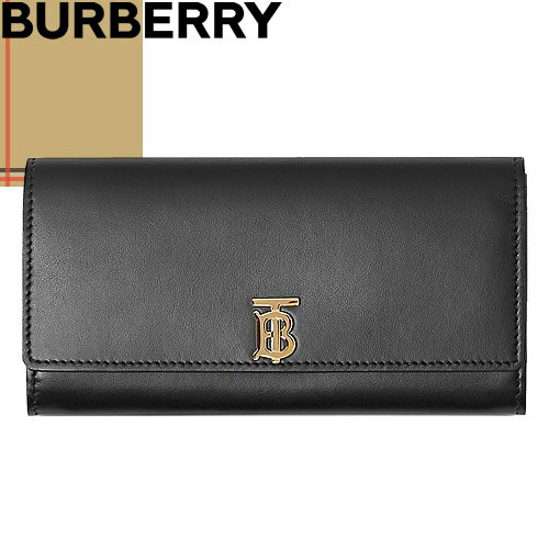 バーバリー BURBERRY 財布 長財布 かぶせ 小銭入れあり レディース メンズ ハルトン TBロゴ レザー 本革 大容量 ブランド プレゼント 黒色 ブラック Monogram Motif Leather Continental Wallet 8014928 [ネコポス発送]