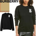バーバリー BURBERRY トレーナー スウェット レディース TBロゴ モノグラムモチーフ クルーネック 丸首 ブランド 大きめ おしゃれ 黒 ブラック M...
