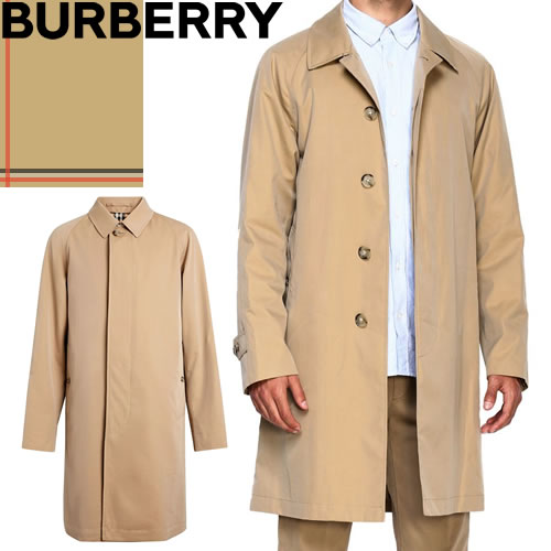 メンズ Burberry´s ベージュ裏チェックの人気ロングコート-