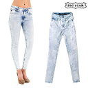 ビッグスター BIG STAR スキニーパンツ デニムパンツ ボトムス レディース ストレッチ 細見え きれいめ ローライズ 夏 薄手 無地 大きいサイズ ブラ...