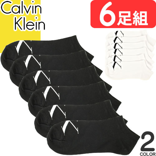 JoNC Calvin Klein C \bNX AN 6Zbg fB[X 2023NtĐV S Ԃ uh v[g F F zCg ubN 6 PACK SOCKS CVW211FN02 [䂤pP]