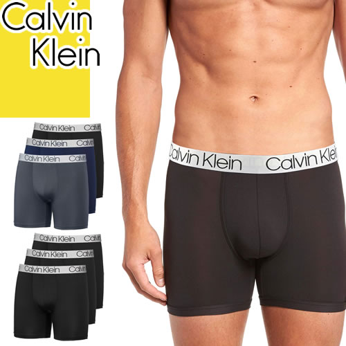カルバンクライン Calvin Klein ボクサーパンツ 3枚セット 3枚組 メンズ 2023年春夏新作 アンダーウェア 下着 ロゴ おしゃれ 大きいサイズ 前閉じ ロング ローライズ プレゼント 黒 ブラック グレー ネイビー BOXER BRIEFS 3 PACK NP2214O [メール便発送]のサムネイル