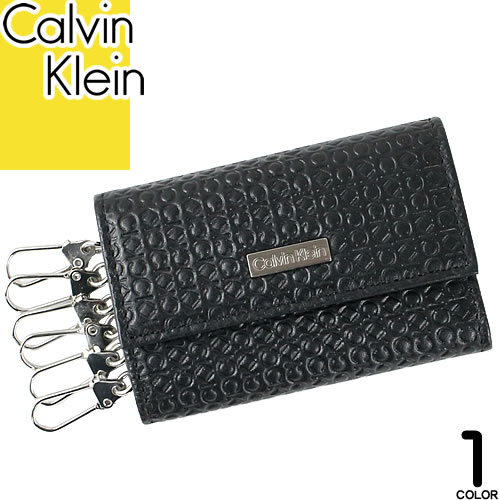 カルバンクライン キーケース（メンズ） カルバンクライン Calvin Klein キーケース メンズ レディース モノグラム 6連 本革 革 レザー ブランド プレゼント 黒 ブラック KEY CASE 31CK170001