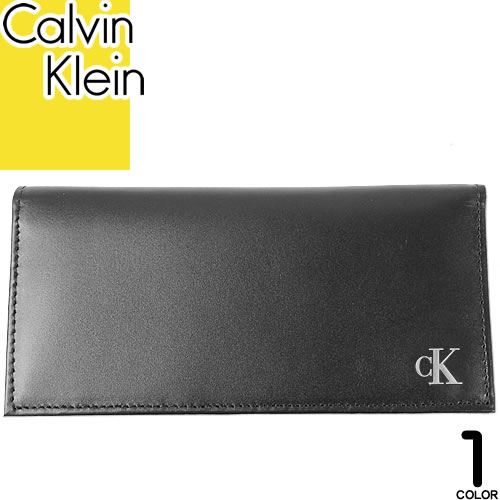 カルバン・クライン 長財布 メンズ カルバンクライン Calvin Klein 財布 長財布 メンズ ロゴ 小銭入れ付き かぶせ ブランド 革 本革 おしゃれ 薄い スキミング防止 プレゼント ギフト 男性 黒 ブラック SECRETARY LONG WALLET 31KJ190001