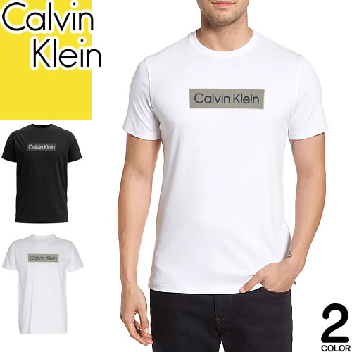 カルバン・クライン Tシャツ メンズ カルバンクライン Calvin Klein Tシャツ 半袖 クルーネック 丸首 メンズ CK ロゴ プリント コットン おしゃれ 大きいサイズ ブランド プレゼント 白 黒 ホワイト ブラック 40QM853 [ゆうパケ発送]