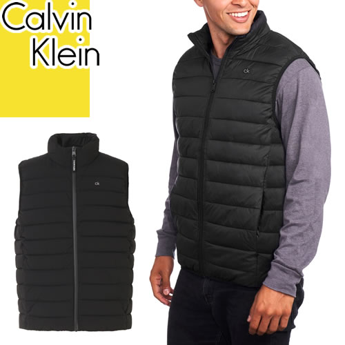 カルバンクライン Calvin Klein ダウン ダウンベスト アウター メンズ 軽量 防寒 ゴルフ 大きいサイズ ブランド 黒 ブラック PUFFER VEST CM155480