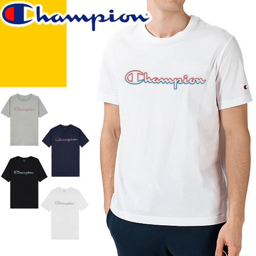 チャンピオン Champion Tシャツ メンズ 半袖 ロゴ 大きいサイズ アメカジ ブランド オシャレ クルーネック 丸首 白 黒 ホワイト ブラック ネイビー グレー SCRIPT LOGO TEE GT23H Y08126 