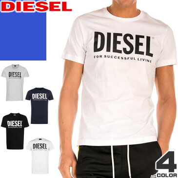 ディーゼル DIESEL Tシャツ 半袖 クルーネック 丸首 メンズ ロゴ おしゃれ コットン 大きいサイズ ブランド 白 黒 ホワイト ブラック ネイビー グレー T-DIEGO-LOGO 00SXED 0AAXJ [メール便発送]