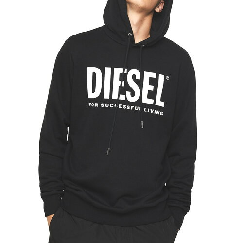 ディーゼル DIESEL パーカー スウェット メンズ プルオーバー 長袖 ブランド 大きいサイズ プリント ロゴ 黒 白 ブラック ネイビー ホワイト S-GIR-HOOD-DIVISION 00SAQJ 0BAWT [S]