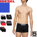 ＼3日間限定／【7,700円→4,590円】5/7 11:59まで！ディーゼル DIESEL ボクサーパンツ アンダーウエア 下着 3枚セット メンズ ロゴ 刺繍 コットン 無地 おしゃれ 大きいサイズ ブランド プレゼント 黒 白 ブラック ホワイト 3 PACK TRUNKS [ゆうパケ発送]