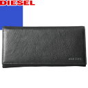 ディーゼル 財布（メンズ） ディーゼル DIESEL 財布 長財布 かぶせ 小銭入れあり メンズ レザー 本革 ブランド プレゼント 黒 ブラック JEM-J 24 A DAY X03928 PR271 [S]