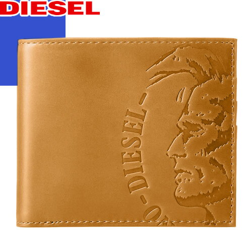 ディーゼル 財布（メンズ） ディーゼル DIESEL 財布 二つ折り財布 メンズ ブランド 革 本革 薄い ゴールデンブラウン HIGH PROFILEE HIRESH S X04763 PR160 [S]