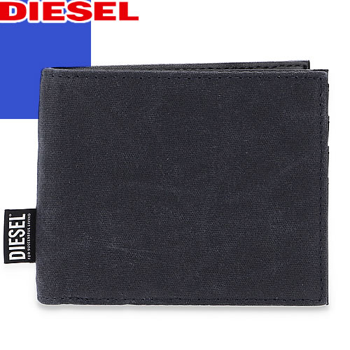 ディーゼル 二つ折り財布（メンズ） ディーゼル DIESEL 財布 二つ折り財布 小銭入れあり メンズ ロゴ ブランド プレゼント 黒 ブラック HIRESH S X08290 PR422 [ネコポス発送]