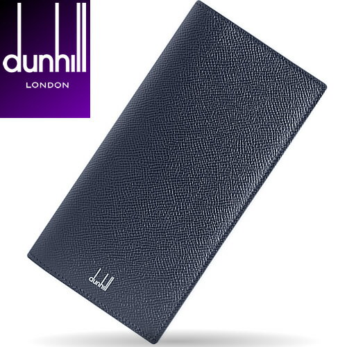 ダンヒル 革財布 メンズ ダンヒル dunhill 財布 長財布 かぶせ 小銭入れあり カドガン メンズ レザー 本革 大容量 ブランド プレゼント ネイビー CADOGAN COAT WALLET DU18F2100CA [S]