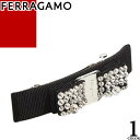 フェラガモ FERRAGAMO バレッタ ヘアアクセサリー ヘアクリップ レディース ヴァラ リボン クリスタル 髪留め 結婚式 キラキラ ブランド プレゼント...