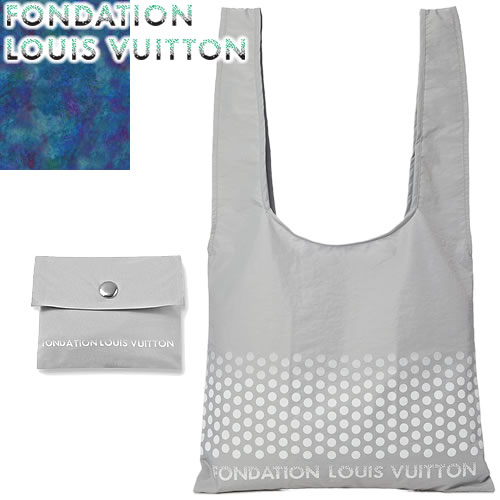 ＼5日間限定／【7,670円→6,970円】9/25 11:59まで！フォンダシオン ルイヴィトン FONDATION LOUIS VUITTON 美術館 限定 バッグ エコバッグ トートバッグ ショッピングバッグ レディース メンズ 折りたたみ ブランド プレゼント グレー SHOPPING BAG 18508 [ゆうパケ発送]