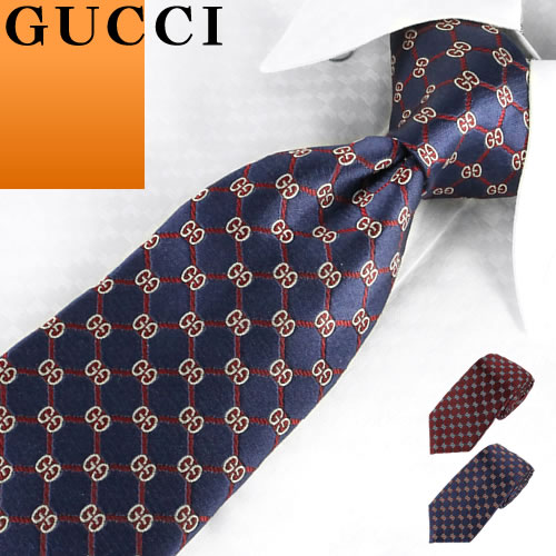 グッチ ネクタイ グッチ GUCCI ネクタイ レギュラータイ GG柄 菱形格子柄 ブランド 高級 おしゃれ シルク プレゼント 結婚式 赤 レッド 紺 ネイビー GG RHOMBUS 625461 4E002 [ゆうパケ発送]