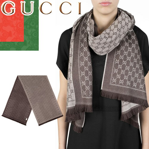 グッチ GUCCI マフラー スカーフ メンズ GG柄 ブランド 薄手 ウール おしゃれ プレゼント ギフト 男性 ベージュ Wool GG jacquard scarf 411115 3G200 [ゆうパケ発送]