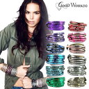 グッドワークス ブレスレット レディース メンズ レザー 革 ラップブレス アンクレット ペア ブランド プレゼント Good Works Rainbow Me...