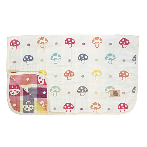 Hoppetta ホッペッタ フィセル シャンピニオン ふくふくガーゼ 6重ガーゼ ガーゼケット ブランケット ベビーケット 新生児 ベビー キッズ 子供 日本製 夏 冬 寝冷え防止 通気性 吸水性 出産祝い 男の子 女の子 1歳 2歳 3歳 [S][名入れ可]