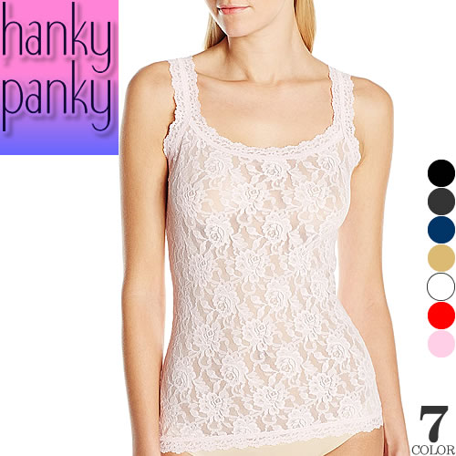 ハンキーパンキー hanky panky キャミソール シグニチャー レース インナー レディース 2022年秋冬新作 セクシー 下着 ランジェリー 大きいサイズ ブランド プレゼント 黒 白 ブラック ホワイト LACE CLASSIC CAMI H1390 [ゆうパケ発送]