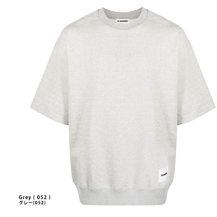 ジルサンダー JIL SANDER スウェット 半袖 レディース オーバーサイズ ロゴ コットン クルーネック 丸首 ブランド 大きいサイズ 黒 ブラック グレー CREW NECK T-SHIRT J40GC0105 J20010 J20039 [YP発送]