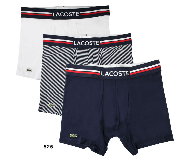 ラコステ LACOSTE ボクサーパンツ アンダーウエア 下着 3枚セット メンズ ロゴ 刺...