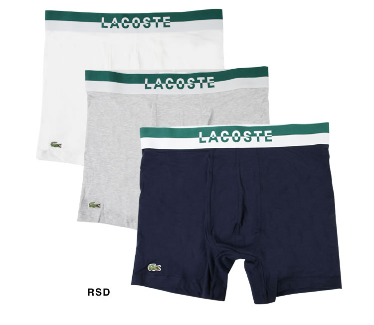 ラコステ LACOSTE ボクサーパンツ アンダーウエア 下着 3枚セット メンズ ロゴ 刺...