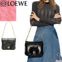 ロエベ ショルダーバッグ レディース ロエベ LOEWE バッグ ショルダーバッグ パファー ゴヤバッグ レディース ロゴメタル チェーン 肩掛け 2way ブランド 大人 革 本革 黒 ブラック PUFFER GOYA BAG AP40P41X01