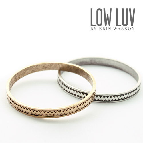 ローラブ ブレスレット バングル レディース メンズ ゴールド シルバー ブランド 太め プレゼント Low Luv Zig-Zag Bangle [メール便発送]