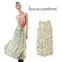 ルッカクチュール マキシスカート ロングスカート プリーツスカート プリーツ 柄 フレア 大きいサイズ Lucca Couture…