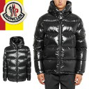 モンクレール モンクレール MONCLER ダウン ダウンジャケット エクラン ECRINS メンズ 2023年秋冬新作 ショートダウンジャケット アウター ロゴパッチ 光沢 大きいサイズ ブランド 暖かい 黒 ブラック 1A00200 68950