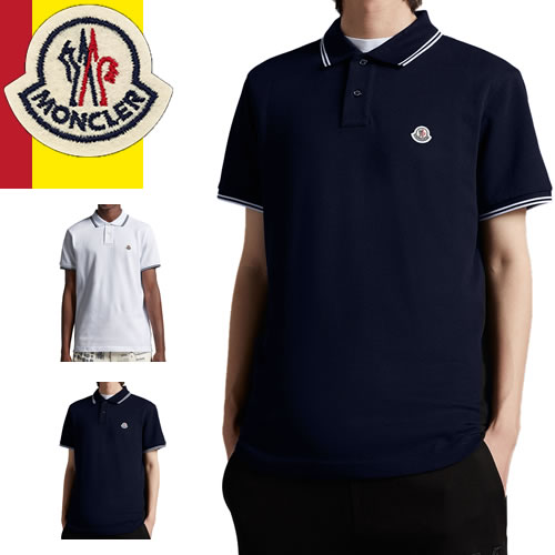 󥯥졼 MONCLER ݥ  Ⱦµ ѥå ֥ 礭 åȥ 100%     ۥ磻 ͥӡ POLO 8A00006 84556Τ椦ѥȯ