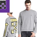 ルイヴィトン オフホワイト OFF-WHITE トレーナー スウェット メンズ ブランド 大きいサイズ グレー GREY ARROWS CREWNECK [S]