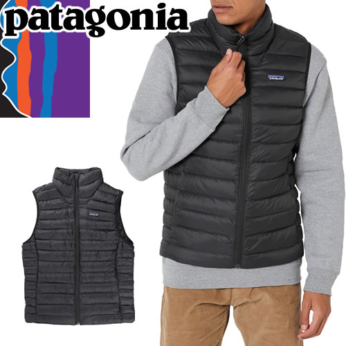 パタゴニア ダウンベスト メンズ パタゴニア patagonia ダウンセーターベスト ダウン ダウンベスト アウター メンズ 2023年秋冬新作 アウトドア カジュアル 軽量 防寒 撥水 通勤 通学 大きいサイズ ブランド 黒 ブラック 84623