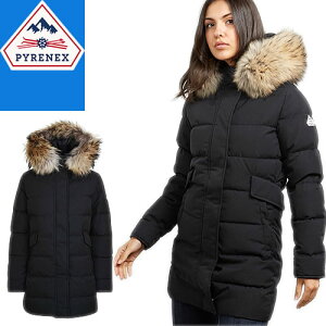 ピレネックス グルノーブル PYRENEX GRENOBLE FUR ダウンジャケット ダウンコート ブルゾン アウター レディース ラクーンファー付き 軽量 防風 撥水 大きいサイズ ブランド 黒 ブラック HWS020