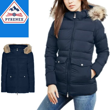 ピレネックス PYRENEX ダウン ダウンジャケット ダウンコート オーセンティック ソフト ファー AUTHENTIC SOFT FUR レディース ブランド 大きいサイズ おしゃれ 防寒 アウトドア 紺 ネイビー HWO018