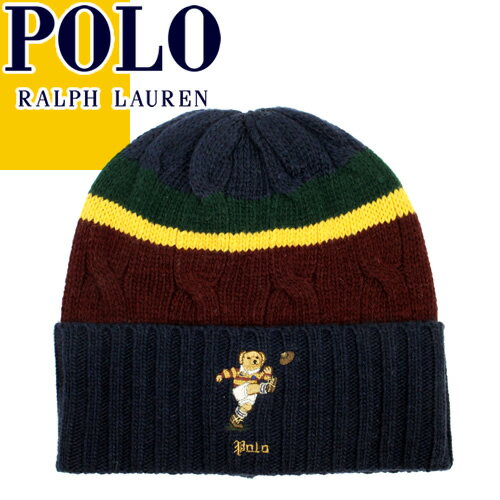 ポロ ラルフローレン POLO RALPH LAUREN ニット帽 ビーニー メンズ レディース 帽子 ラグビー ポロベア 刺繍 マルチカラーボーダー カジュアル 防寒 ブランド プレゼント BEAR BEANIE PC0351 