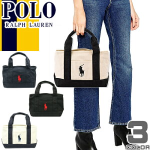 ポロ ラルフローレン Polo Ralph Lauren バッグ トートバッグ レディース ビッグポニー SMスモールサイズ ブランド キャンバス 布 小さめ 黒 白 ブラック ネイビー ホワイト School Tote Small [ネコポス発送]