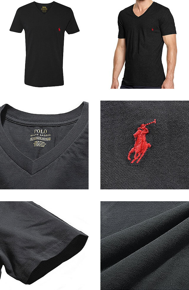 ポロ ラルフローレン Polo Ralph Lauren Tシャツ 半袖 Vネック メンズ レディース 2022年春夏新作 ロゴ 刺繍 おしゃれ ワンポイント 綿100% ブランド 白 黒 ホワイト ブラック ネイビー [メール便発送]